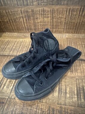Converse Kids Black High-Top Canvas Sneakers